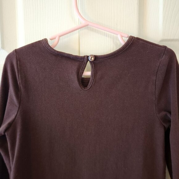 Emily Rose Girls Size 6 Thanksgiving Shirt Brown Long-Sleeve Pumpkin Ruffle Tuni - Picture 7 of 8